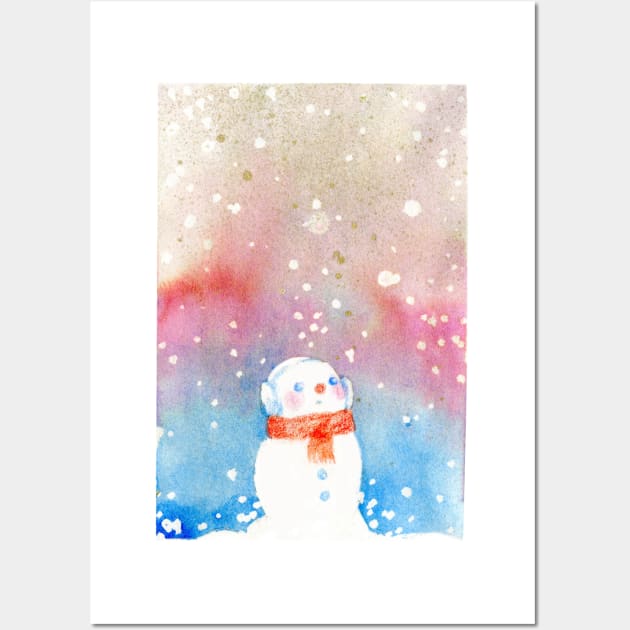 snowman Wall Art by MinranZhang